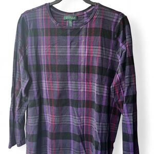 Ralph Lauren Women's Purple and Multi Shirt